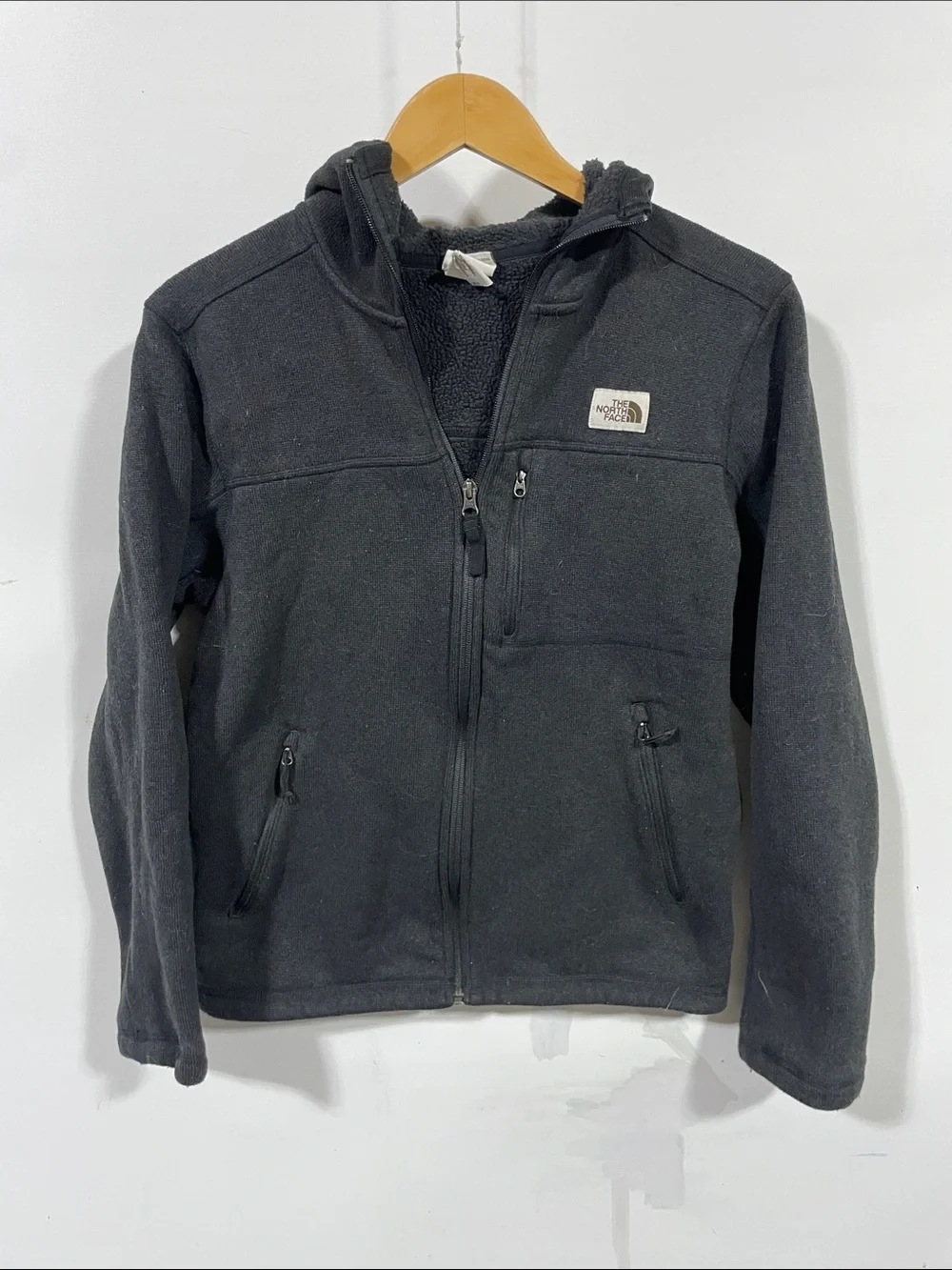 The North Face Black Full-Zip Fleece Jacket with Hood